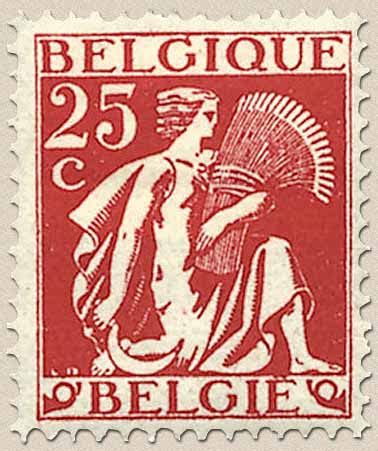 belgian stamps Ceres and Mercurius.